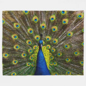 Colorful peacock fleecedecke (Vorderseite (Horizontal))