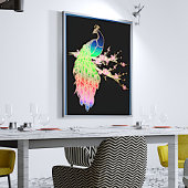 Colorful Peacock Foliendrucke