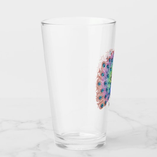 Colorful Peacock Glas (Rechts)