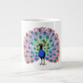 Colorful Peacock Jumbo-Tasse (Vorderseite)