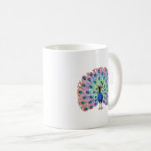 Colorful Peacock Kaffeetasse (VorderseiteRechts)