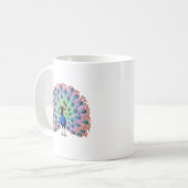 Colorful Peacock Kaffeetasse (Vorderseite Links)