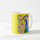 Colorful Peacock Kaffeetasse (VorderseiteRechts)
