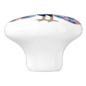 Colorful Peacock Keramikknauf (Seitenansicht)