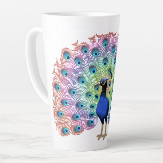 Colorful Peacock Milchtasse (Linke Ecke)