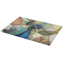 Colorful Peacock Mosaik Chopping Board Schneidebrett