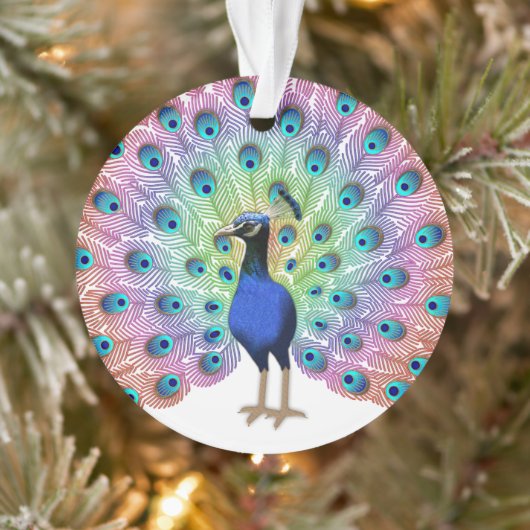 Colorful Peacock Ornament (Baum)