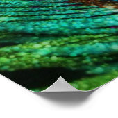Colorful Peacock Poster (Ecke)