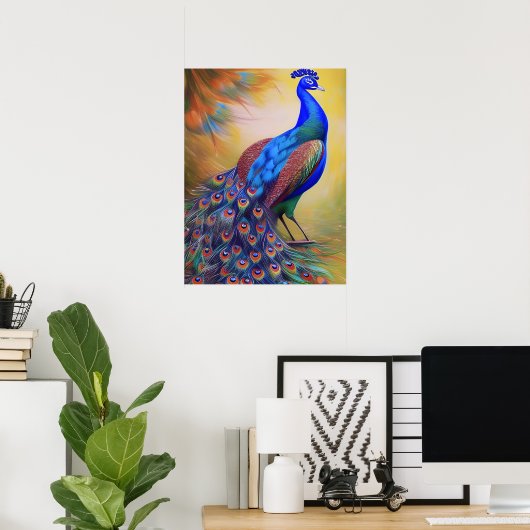 Colorful Peacock Poster (Heimbüro)
