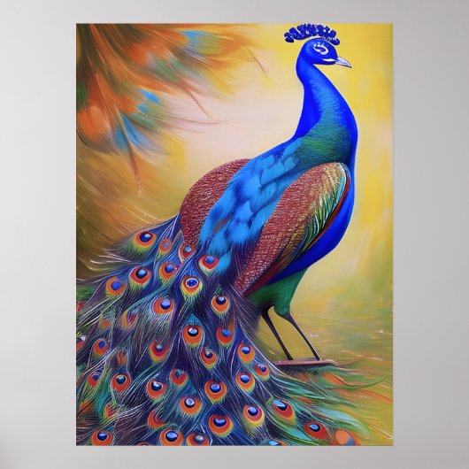 Colorful Peacock Poster (Vorne)