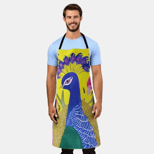 Colorful Peacock Schürze (Getragen)