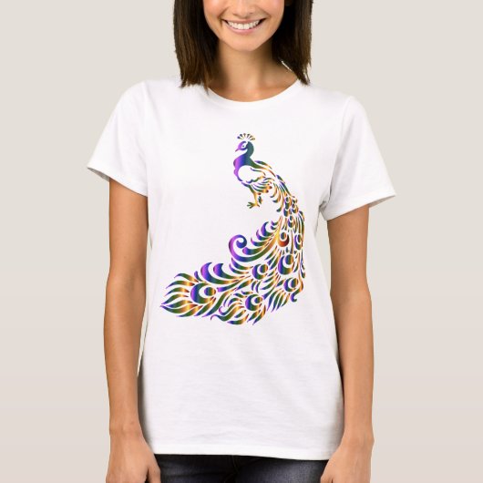 Colorful Peacock T-Shirt (Vorderseite)
