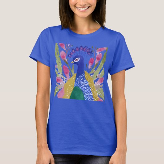 Colorful Peacock T-Shirt (Vorderseite)