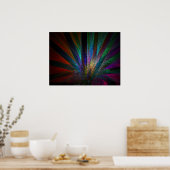 colorful peacock tail poster (Küche)