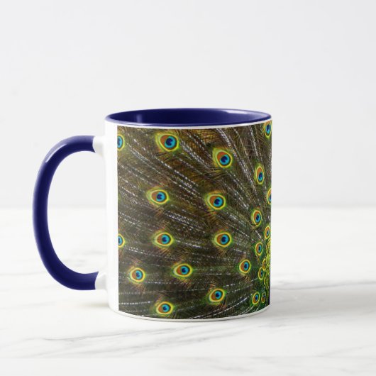 Colorful peacock tasse (Links)