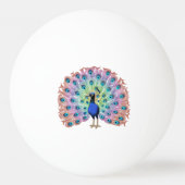 Colorful Peacock Tischtennisball (Vorderseite)