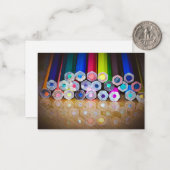 Colorful Pencil Art Photography Note Card Mitteilungskarte (Vorderseite/Rückseite Beispiel)