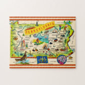 Colorful Pennsylvania 11x14 Map Puzzle (Horizontal)