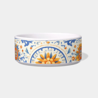 Colorful Pet Bowl, Mediterranean Tile Inspired Napf