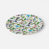 Colorful Pet Parrots Pappteller (Schrägansicht)