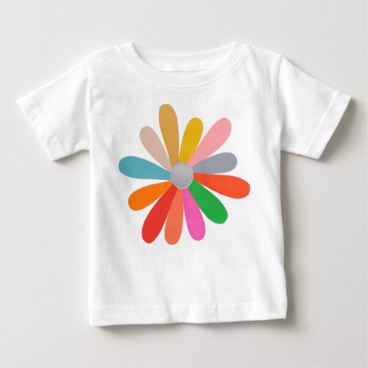 Colorful Petal Flower T-Shirt (Vorderseite)