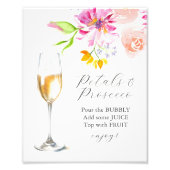 Colorful Petals and Prosecco Bar Sign Fotodruck (Vorne)