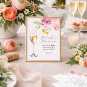Colorful Petals and Prosecco Bar Sign Fotodruck