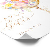Colorful Petals Prosecco Cards & Gifts Table Sign Poster (Ecke)