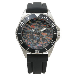 Colorful Petrified Dinosaur Bone Armbanduhr
