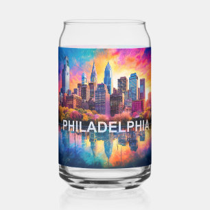 Colorful Philadelphia Skyline Dosenglas