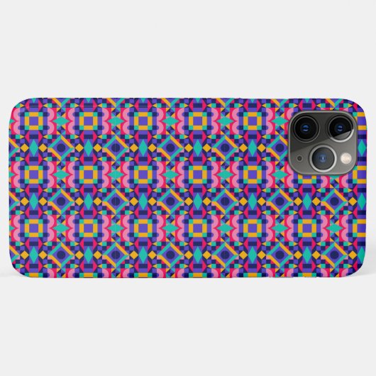 Colorful phone case featuring a vibrant geometric  (Rückseite (Horizontal))