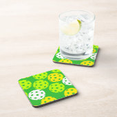 Colorful Pickleball Coaster Set Getränkeuntersetzer (Rechte Seite)