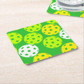 Colorful Pickleball Coaster Set Rechteckiger Pappuntersetzer (angewinkelt)