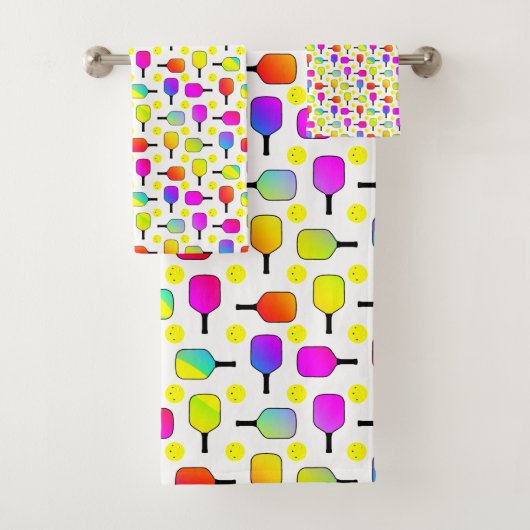 Colorful, Pickleball Paddles, Yellow Pickleball  Badhandtuch Set (Insitu)
