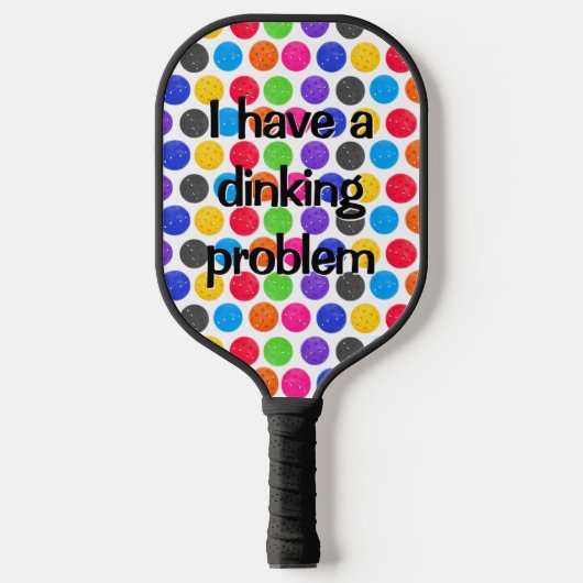 Colorful Pickleballs with Funny Quote  Pickleball Schläger (Vorderseite)