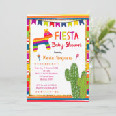 Colorful Pinata Baby Dusche Einladung (Stehend Vorderseite)