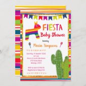 Colorful Pinata Baby Dusche Einladung (Vorne/Hinten)