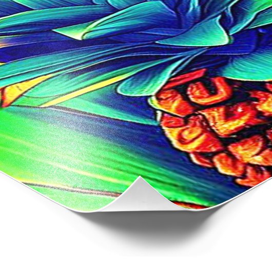 COLORFUL PINEAPPLE  PATTERNS  FOTODRUCK (Ecke)
