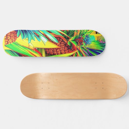 COLORFUL PINEAPPLE PATTERNS SKATEBOARD (Horizontal)