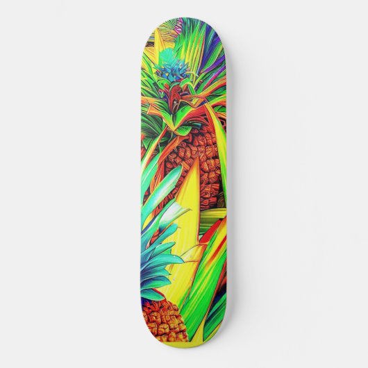 COLORFUL PINEAPPLE PATTERNS SKATEBOARD (Vorderseite)