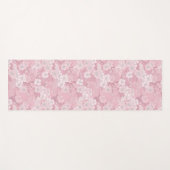 Colorful Pink Floral Cherry Blossom Pattern  Yogamatte (Vorderseite (Horizontal))