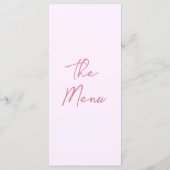 Colorful Pink Hand Drawn Floral Wedding Menu  Menükarte (Rückseite)