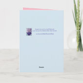 Colorful Pink Hollyhock Watercolor Grüße Card Karte (Rückseite)