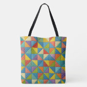 Colorful Pinwheel Quilt Design Tasche (Rückseite)