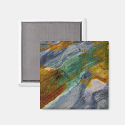 Colorful Piute Jasper Magnet (Vorderseite/Rückseite)