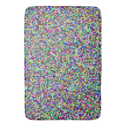 Colorful Pixel Squares Background Pattern Badematte (Vorderseite Vertikal)