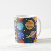 Colorful Planets Space Kaffeetasse (VorderseiteRechts)