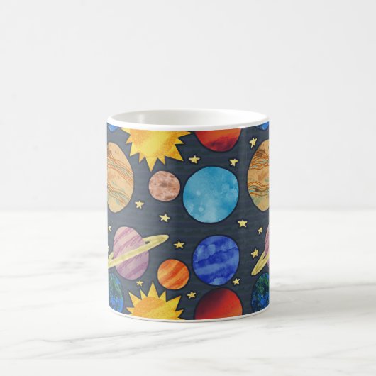 Colorful Planets Space Kaffeetasse (Mittel)