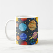 Colorful Planets Space Kaffeetasse (Links)