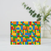 Colorful plastikblocks postkarte (Stehend Vorderseite)
